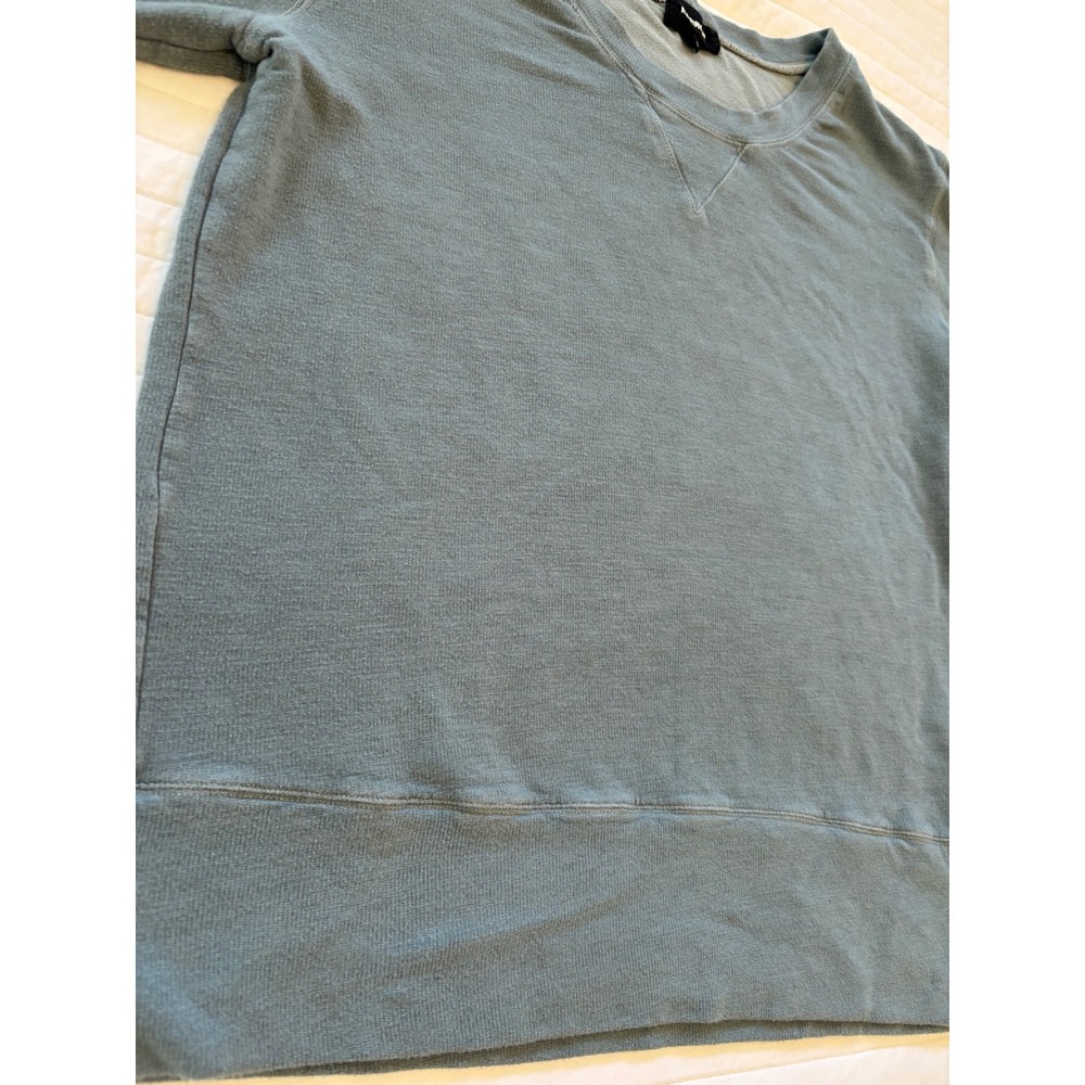 Soft, CozMonrow Rayon Long Sleeve Crewneck Sweatshirt Sage Green Mineral Blue L